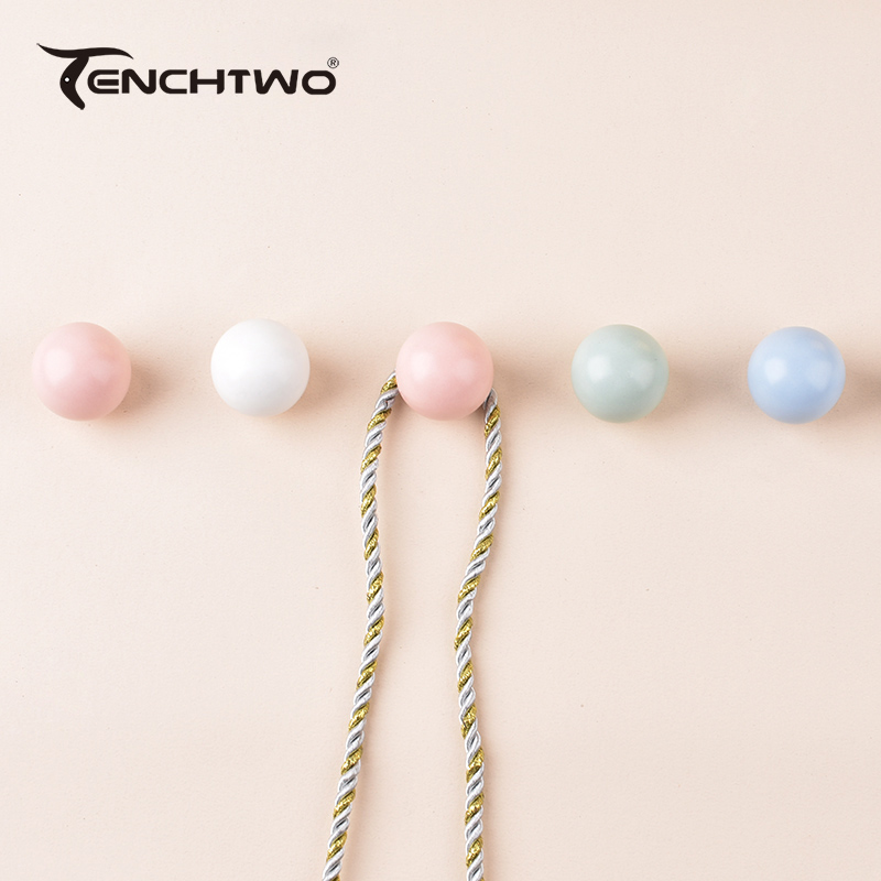 Furniture Hardware Manufacturers - Round Ceramic Hook Clothes Hanger Hook