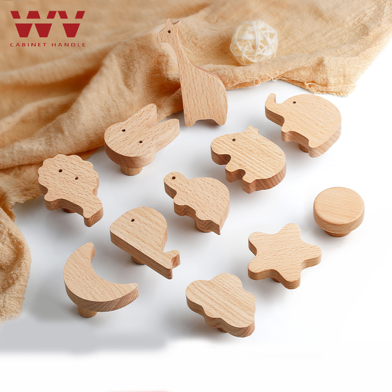 Furniture Hardware Factory - WV Wooden Door Handles Animal Wood