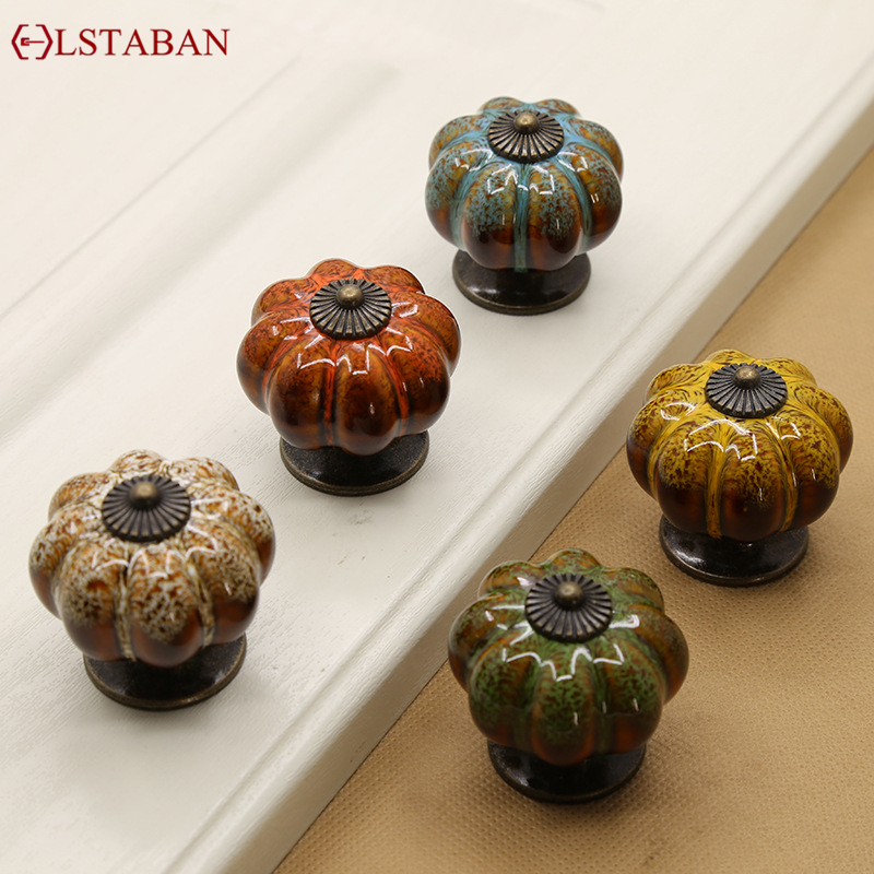 Furniture Hardware Factory - Ceramic European Style Simple Pastoral Handle