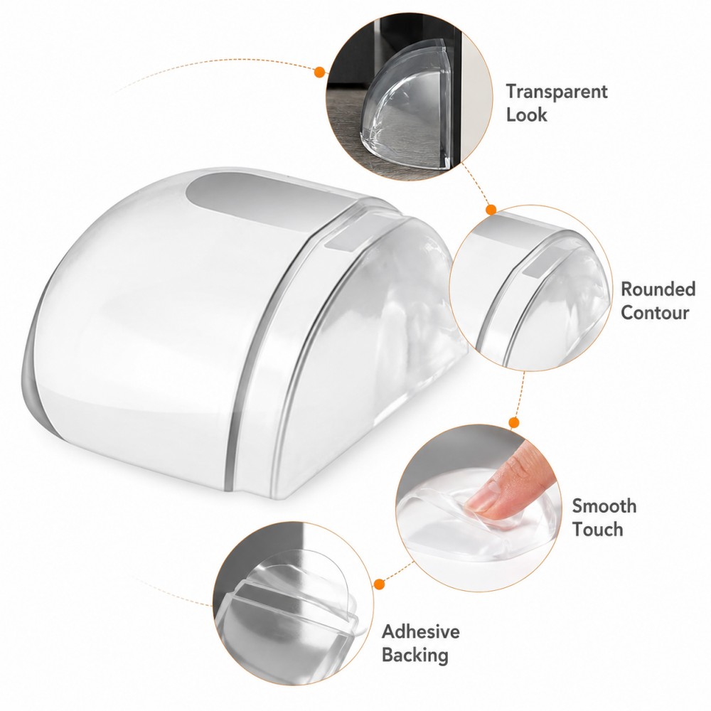 Furniture Hardware Factory - Transparent Silicone Doorstop for Door Self