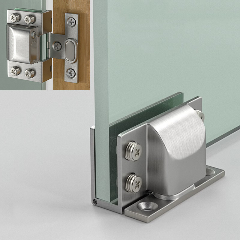 Furniture Hardware Replacement Parts - Non-perforated Glass Hinges High-quality Stainless Steel