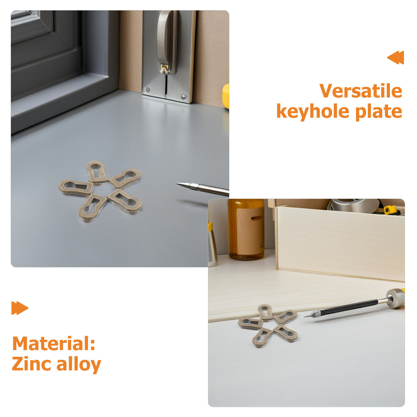 12Pcs Oval Zinc Alloy Keyhole  - Furniture Hardware Manufacturers review and price