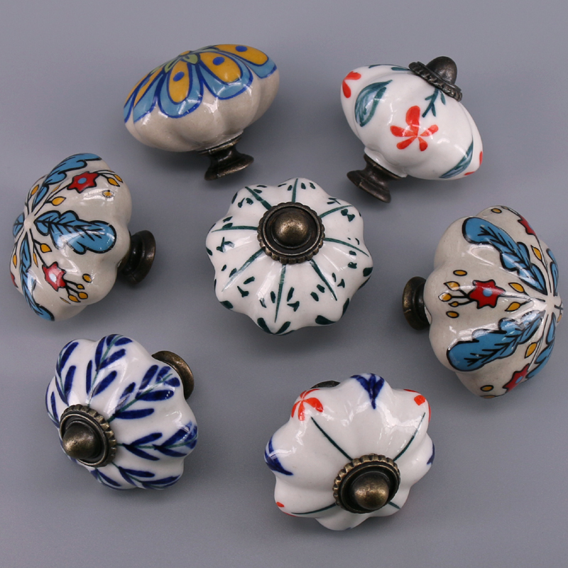 1x Flower Leaft Ceramic Retro  - Furniture Hardware Factory review and price
