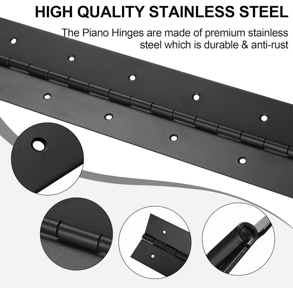 6in-20in Black Piano Hinges He - Furniture Hardware Replacement Parts review and price