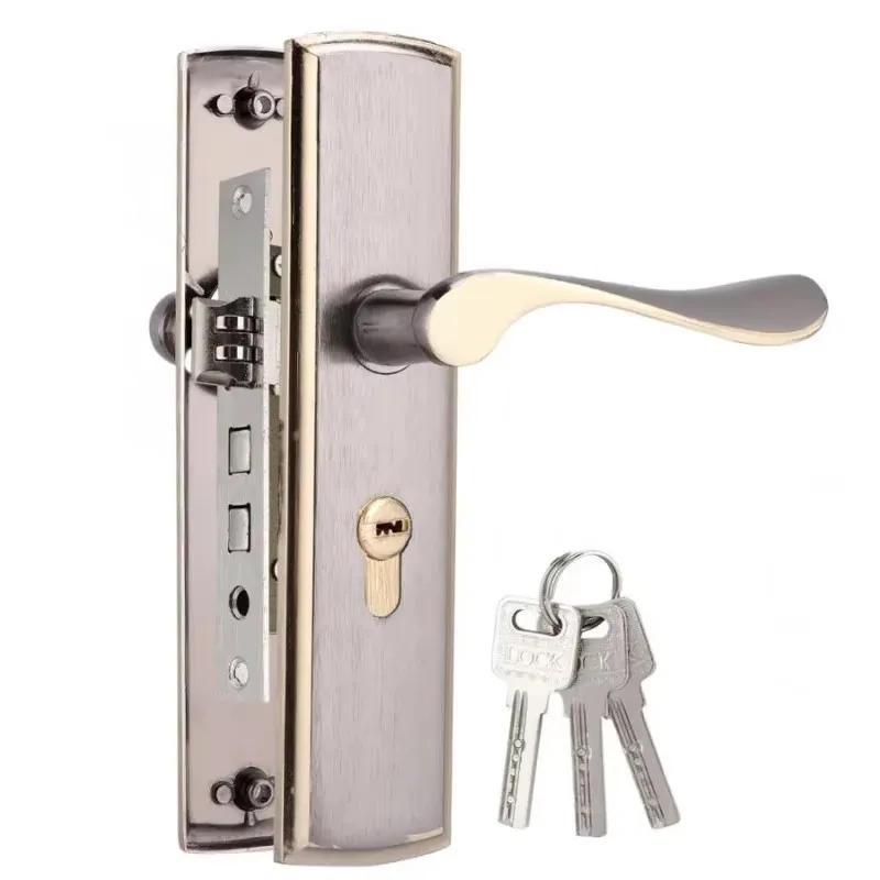 Gold Door Handle Lock Silent H - Furniture Hardware Decorative review and price
