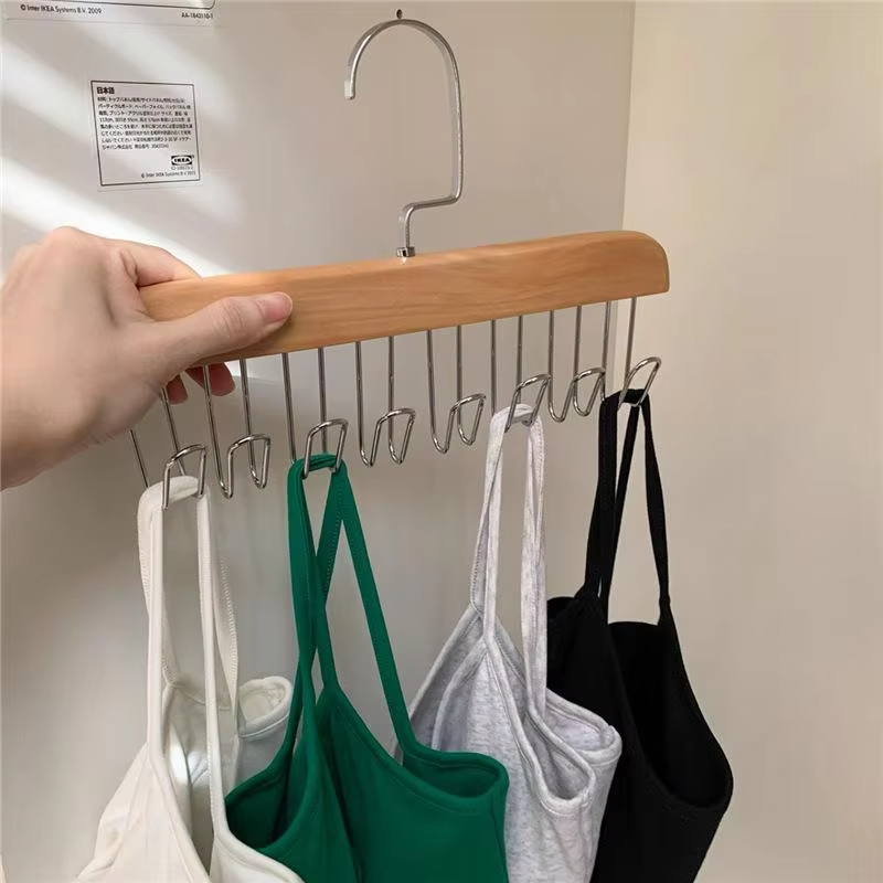 Solid Wood 8 Hook Belt Hanger  - Furniture Hardware Accessories review and price