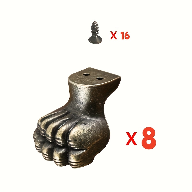 8pcs Antique Foot Brass Jewelr - Furniture Hardware Decorative review and price