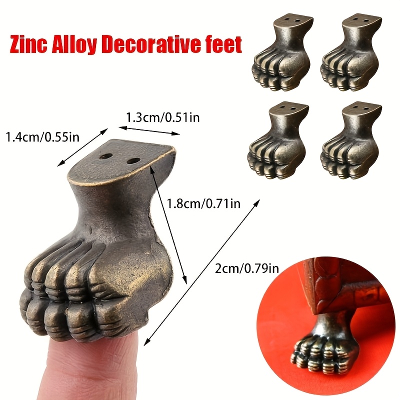 8pcs Antique Foot Brass Jewelr - Furniture Hardware Decorative review and price