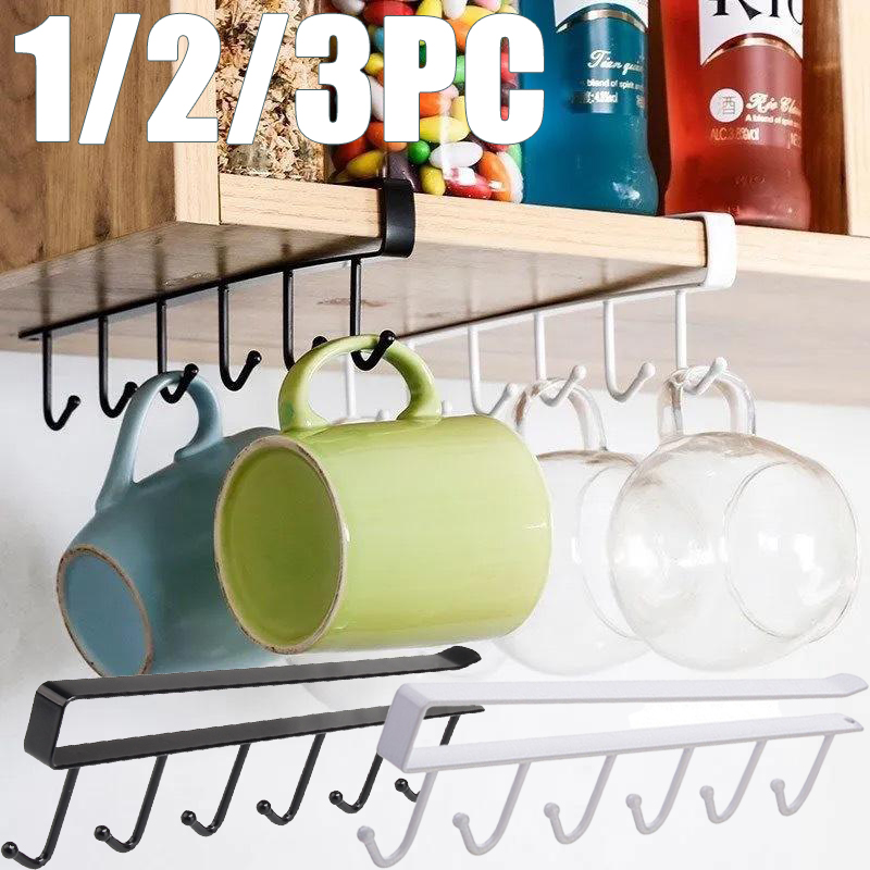 1/2/3PC 6 Hooks Kitchen Cabine - Furniture Hardware Accessories review and price