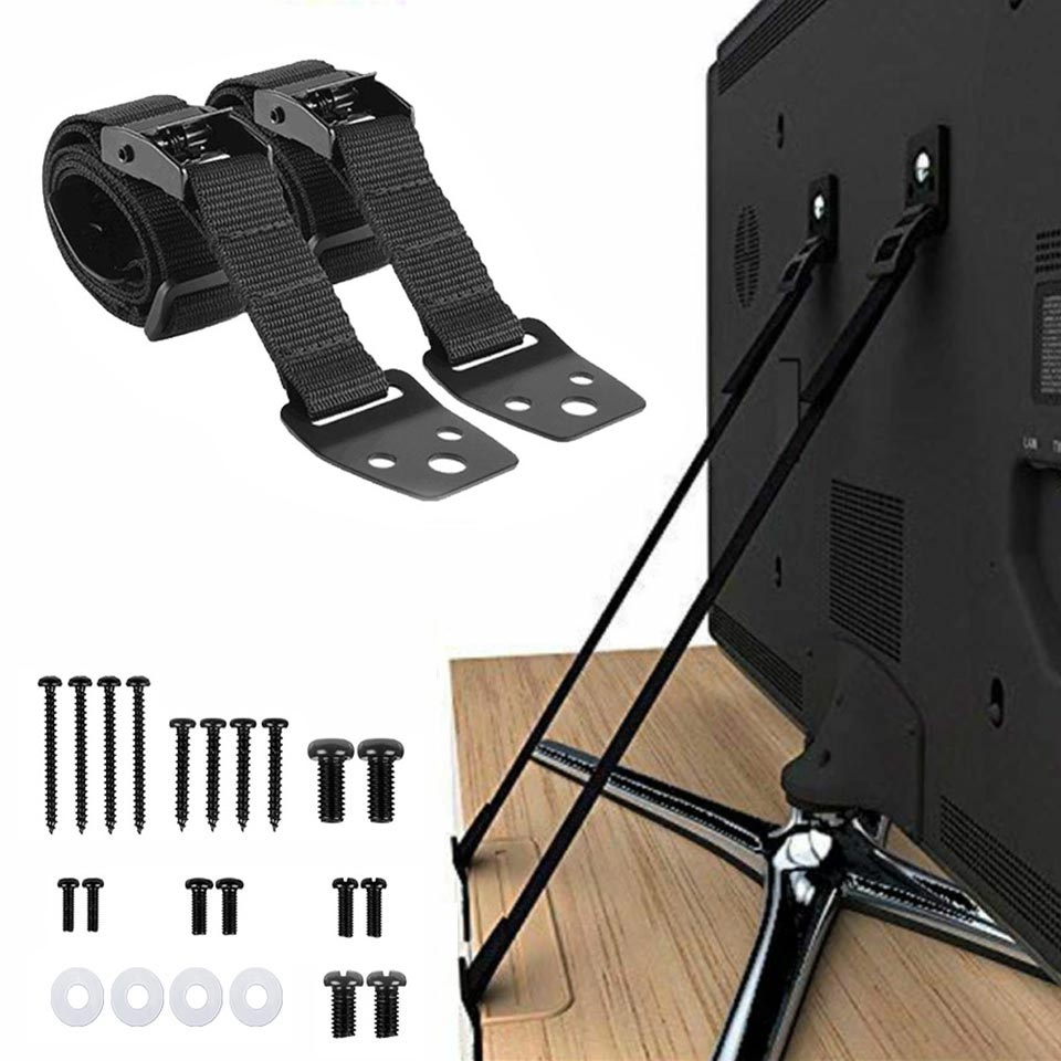 2 Pack Adjustable TV Safety St - Furniture Hardware Manufacturers review and price