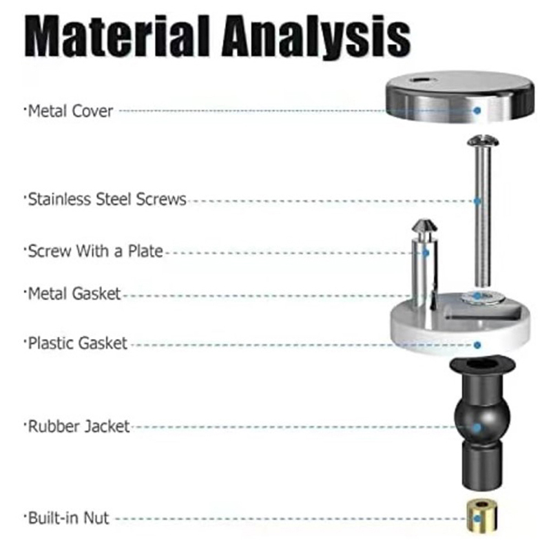 2Pcs Toilet Seat Hinges Top Fi - Furniture Hardware Replacement Parts review and price
